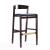 Klismos 40.75-inch Leatherette/Beech Wood Barstool