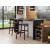 Klismos 40.75-inch Leatherette/Beech Wood Barstool