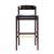 Klismos 40.75-inch Leatherette/Beech Wood Barstool