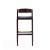 Klismos 40.75-inch Leatherette/Beech Wood Barstool