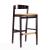 Klismos 40.75-inch Leatherette/Beech Wood Barstool
