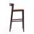 Klismos 40.75-inch Leatherette/Beech Wood Barstool
