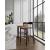 Klismos 40.75-inch Leatherette/Beech Wood Barstool