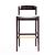 Klismos 40.75-inch Leatherette/Beech Wood Barstool