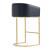 Louvre 40-inch Leatherette/Stainless Steel Barstool