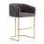 Louvre 40-inch Leatherette/Stainless Steel Barstool