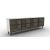 Universal Ceramic/Wood Customizable Sideboard w/4 Glass Doors & Metal Legs