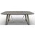 Sunshine W78.7-inch Ceramic/Metal Customizable Elliptical Dining Table