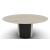 Yoroi W62.9-inch Ceramic/Metal/Wood Customizable Round Dining Table