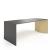 Move&Lead Veneer Rectangular Executive Fixed Desk with Built-in Power Socket Block, Grommet & Cover for Power Socket