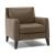 Quiete Fabric/Leather Armchair w/ Wood Legs