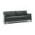 Quiete Fabric/Leather Sofa w/ Wood Legs