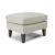 Quiete Fabric/Leather Large Ottoman w/ Wood Legs