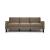 Quiete Fabric/Leather 3 Seater Sofa w/ Wood Legs