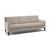 Quiete Fabric/Leather 3 Seater Sofa w/ Wood Legs