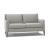 Quiete Leather Loveseat w/ Metal Legs