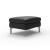 Quiete Fabric/Leather Ottoman w/ Metal Legs