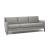 Quiete Fabric/Leather 3 Seater Sofa w/ Metal Legs