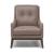 Amicizia Fabric/Leather Armchair w/ Wood Legs