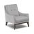Amicizia Fabric/Leather Armchair w/ Wood Legs