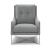 Amicizia Fabric/Leather Armchair w/ Metal Legs