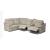 Pazienza Leather L-Shape Sectional Sofa w/ Console & 2 Recliners w/Lumbar Support