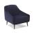 Felicita Fabric/Leather Armchair w/ Wood Legs