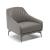 Felicita Fabric/Leather Armchair w/ Metal Legs
