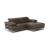 Speranza Fabric/Leather Small L-Shape Sectional Sofa w/ Chaise