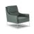 Gloria Fabric/Leather Armchair w/ Metal Legs