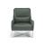 Gloria Fabric/Leather Armchair w/ Metal Legs