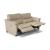 Astuzia Fabric/Leather Loveseat w/ 2 Power Recliners