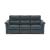 Astuzia Fabric/Leather 3 Seater Sofa w/ 2 Power Recliners, Adjustable Headrest & Lumbar Support