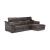 Emozione Fabric/Leather L-Shape Sectional Sofa w/ Chaise & Recliner