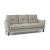 Leale Fabric/Leather 3 Seater Sofa