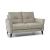Leale Fabric/Leather Loveseat