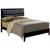 Janine Leatherette/Wood Panel Bed, Full Size