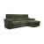 Estremo Fabric/Leather L-Shape Sectional Sofa w/Recliner & Chaise