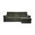 Estremo Fabric/Leather L-Shape Sectional Sofa w/Recliner & Chaise