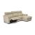 Estremo Fabric/Leather L-Shape Sectional Sofa w/Recliner & Chaise