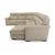 Estremo Fabric/Leather U-Shape Sectional Sofa w/2 Recliners & Chaise