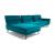 Rotterdam Fabric/Leather L-Shape Sectional Sofa w/ Motion & Chaise Lounge