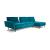 Rotterdam Fabric/Leather L-Shape Sectional Sofa w/ Motion & Chaise Lounge