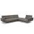 Rotterdam Fabric/Leather L-Shape Sectional Sofa w/ Chaise Lounge