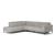 Portento Fabric/Leather L-Shaped Sectional Sofa, Comp 1