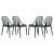 Cornelia Plastic Dining Chair (Set of 4)