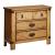 Pioneer Wood Nightstand w/3 Drawers & USB Charger