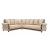 Americana Fabric Convertible L-Shaped Sectional Sofa