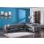 Angel Microfiber Fabric Convertible Low Profile L-Shaped Sectional Sofa