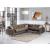 Angel Fabric Convertible Low Profile L-Shaped Sectional Sofa